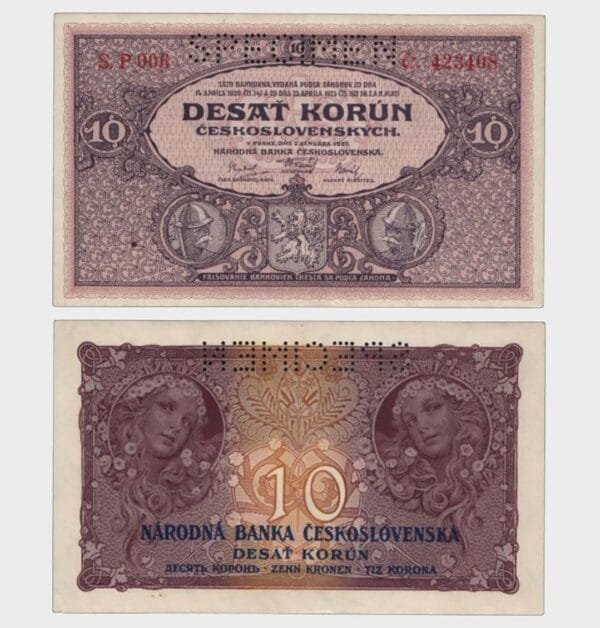 1927 - 10 Korun - SPECIMEN