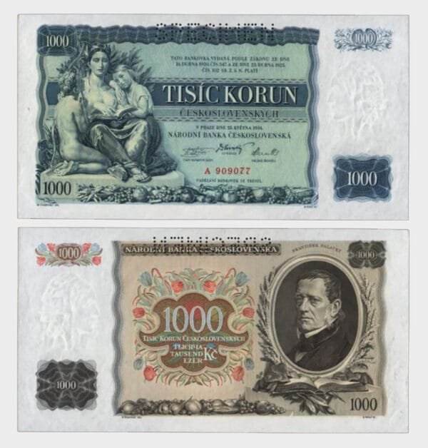 1934 - 1000 Korun - SPECIMEN