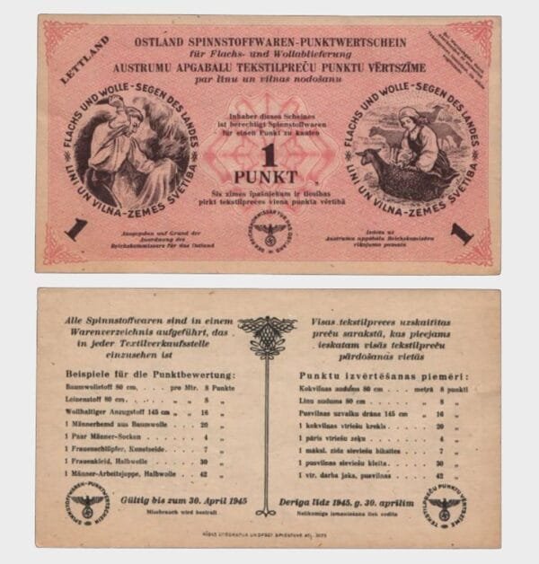1942 - 1 Punkt - Latvia