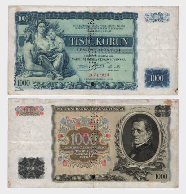 1934 - 1000 Korun - SPECIMEN