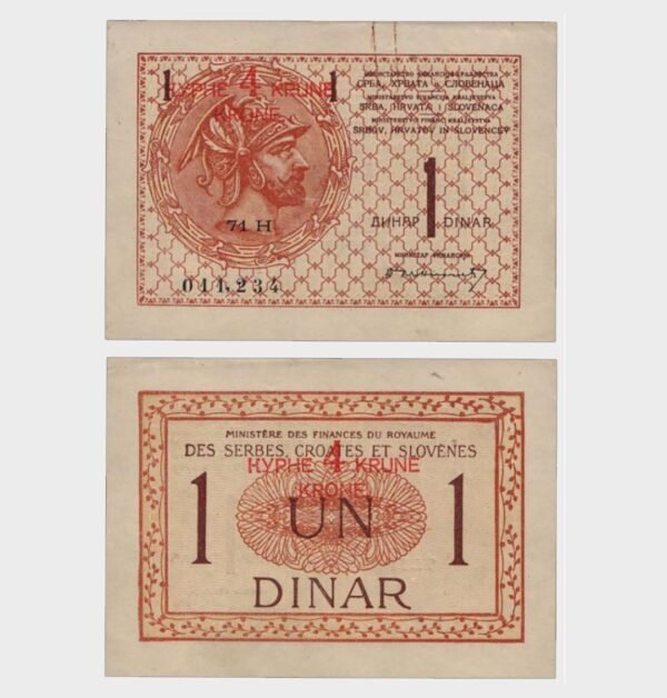 1919 - 1 Dinar / 4 Krune