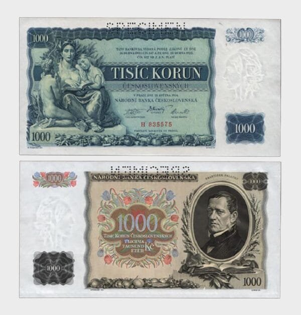 1934 - 1000 Korun - SPECIMEN