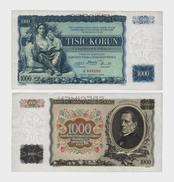 1934 - 1000 Korun - SPECIMEN