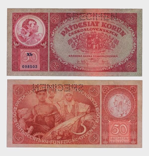 1929 - 50 Korun - SPECIMEN