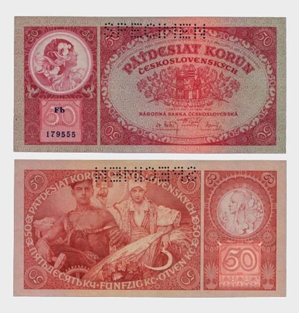 1929 - 50 Korun - SPECIMEN