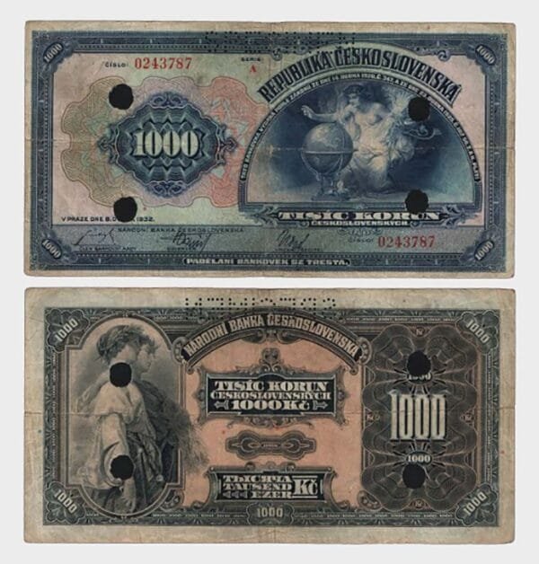 1932 - 1000 Korun - SPECIMEN