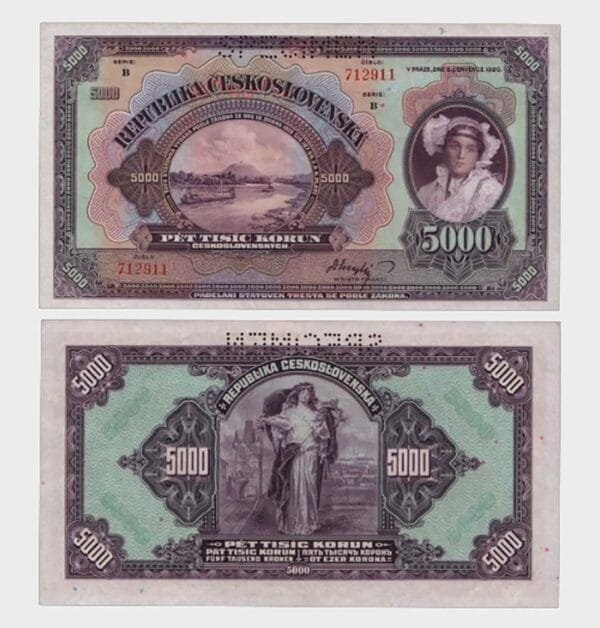 1920 - 5000 Korun - SPECIMEN