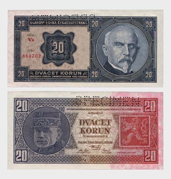 1926 - 20 Korun - SPECIMEN