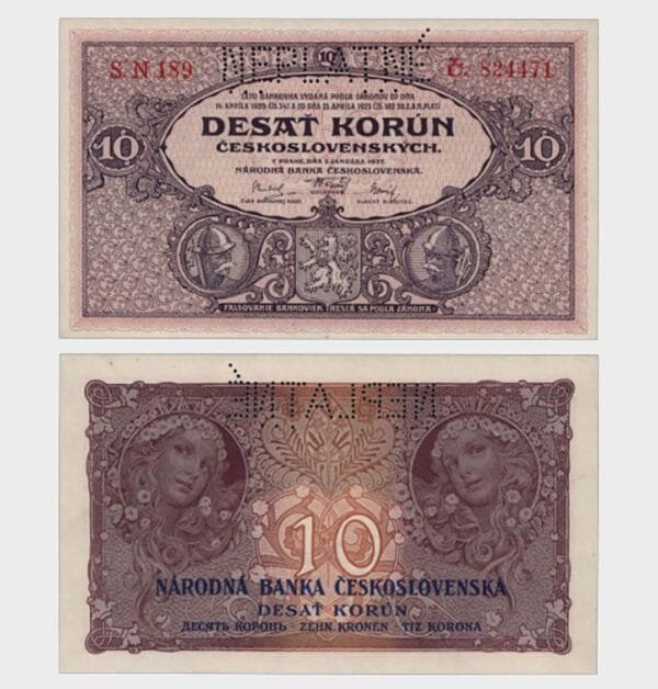 1927 - 10 Korun - NEPLATNÉ