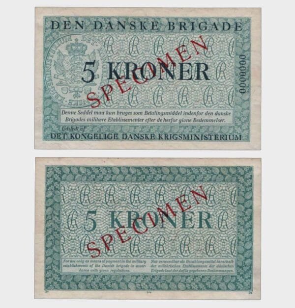 1947 - 5 Kroner - SPECIMEN