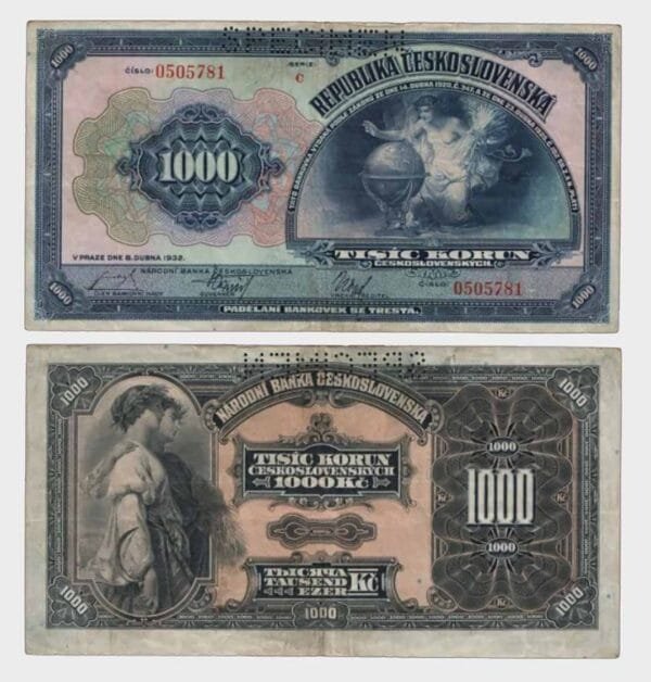 1932 - 1000 Korun - SPECIMEN