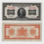 1943 - 100 Gulden - S/N : AA...4664