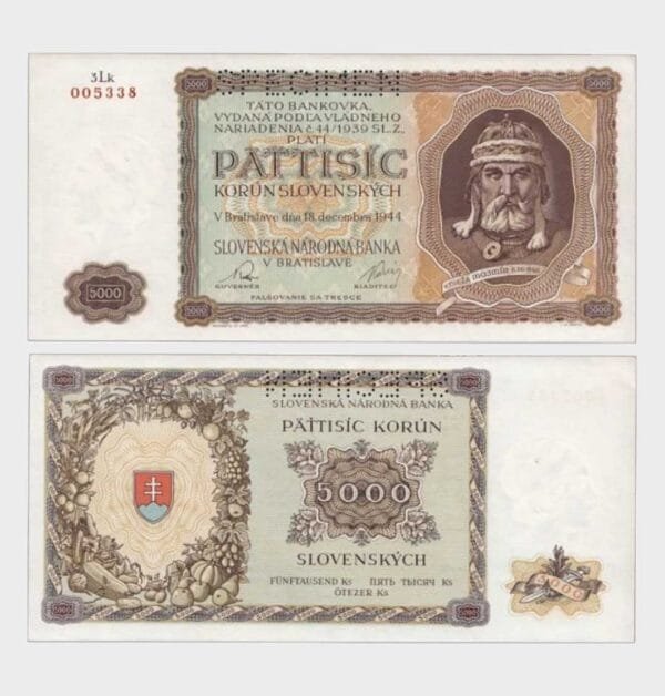 1944 - 5000 Korun - SPECIMEN