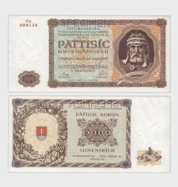 1944 - 5000 Korun - SPECIMEN