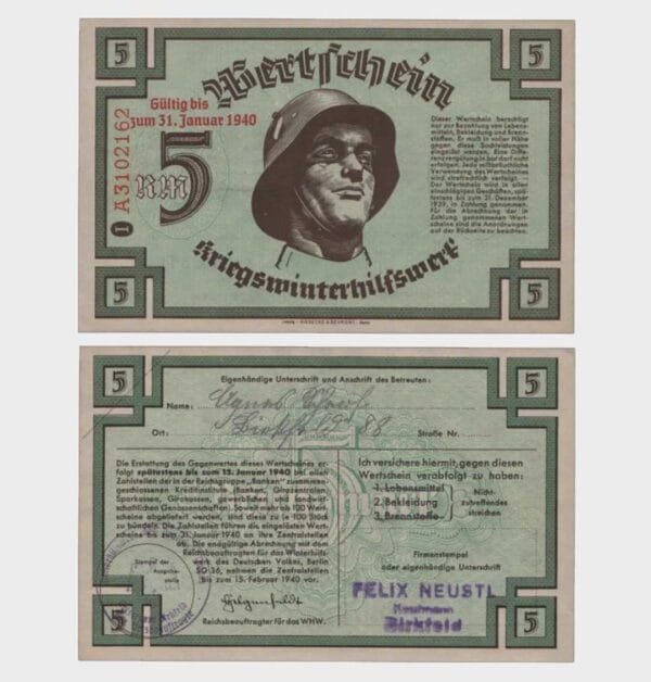 1939 - 5 Reichsmark