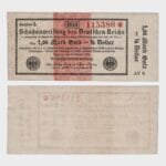 1923 - 1.05 Mark Gold = 1/4 Dollar