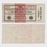 1923 - 1.05 Mark Gold = 1/4 Dollar