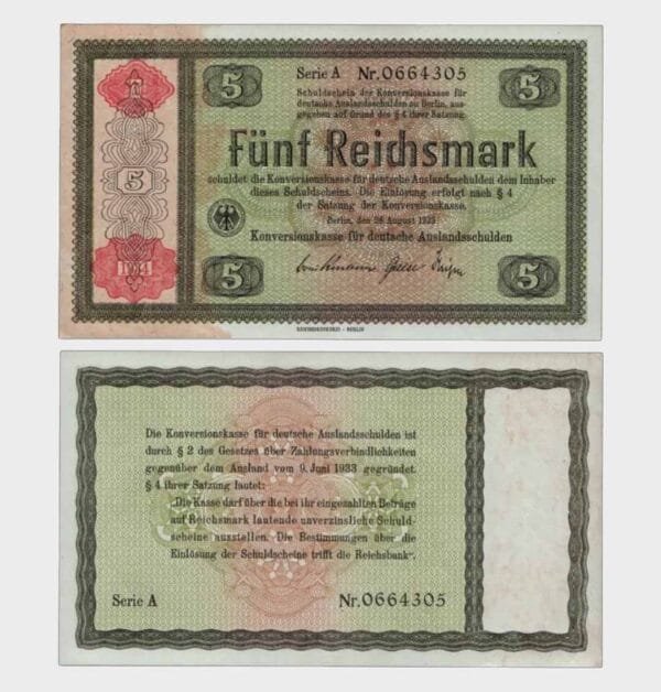1934 - 5 Reichsmark