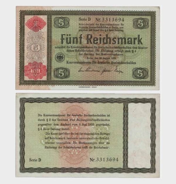 1934 - 5 Reichsmark