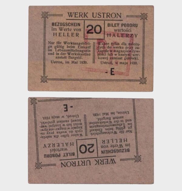 1920 - 20 Halerzy - ERROR