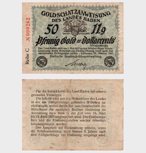 1923 - 50 Pfennig Gold