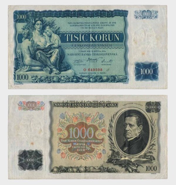 1934 - 1000 Korun - SPECIMEN