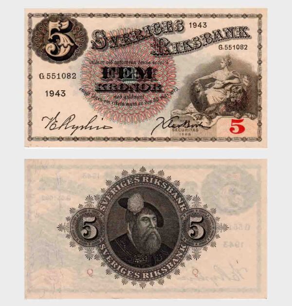 1943 - 5 Kronor