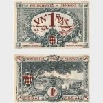 1922 - 1 Franc - TEST / TRIAL