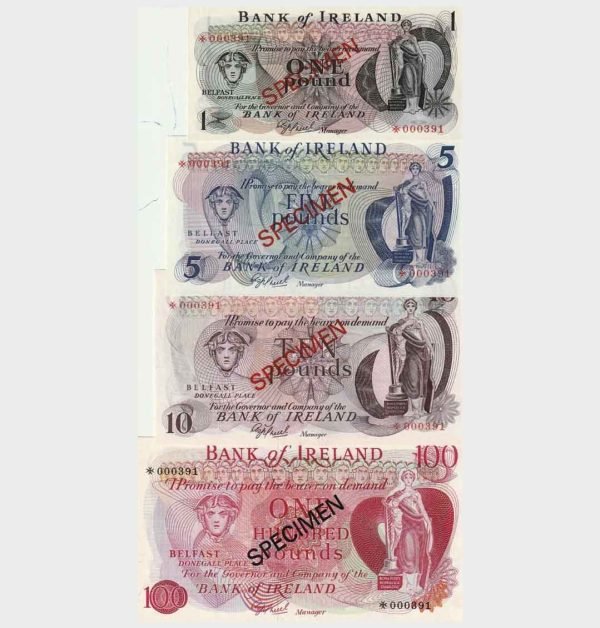 1972 - 1,5,10,100 Pounds - SPECIMEN