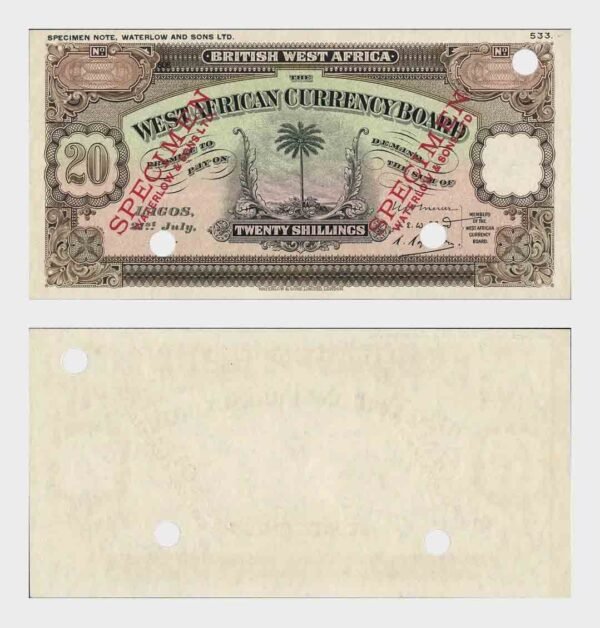 1928 - 20 Shillings - SPECIMEN