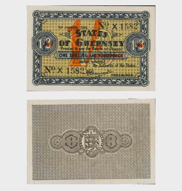 1943 - 1 Shilling & 3 Pence