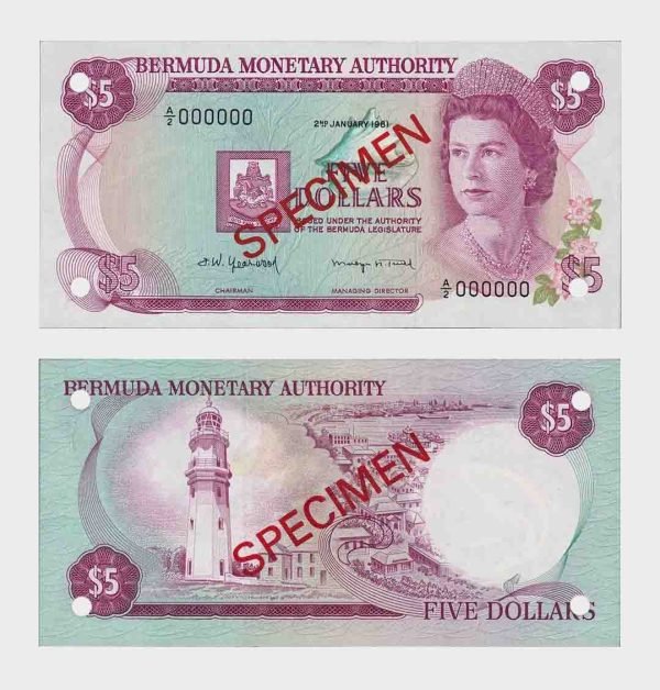 1981 - 5 Dollars - SPECIMEN