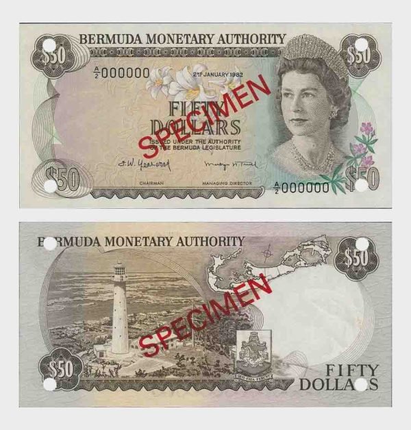 1982 - 50 Dollars - SPECIMEN