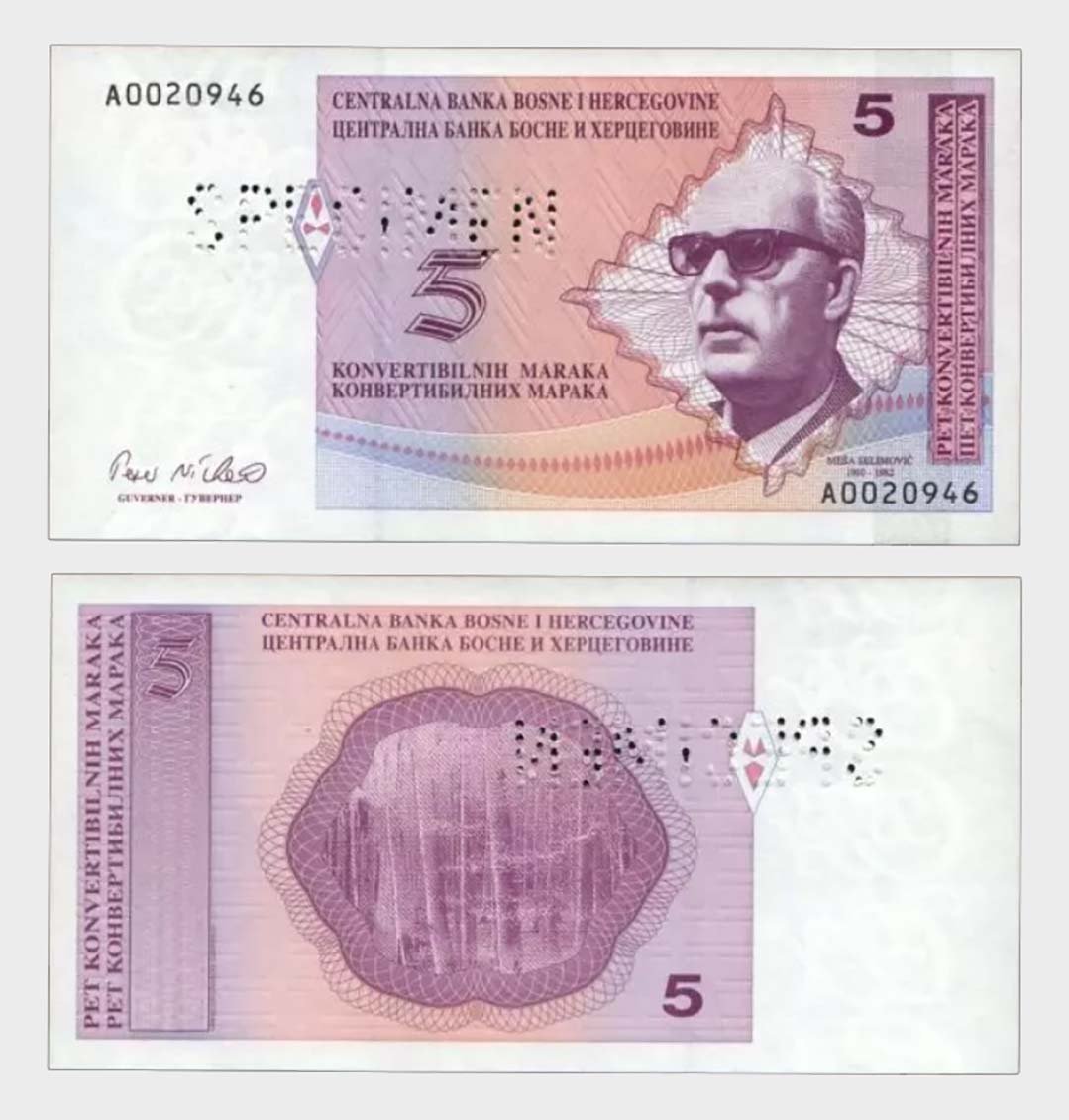 #CO9027 - Bosnia-Hercegovina 1998 - 5 Maraka - SPECIMEN - Image 1