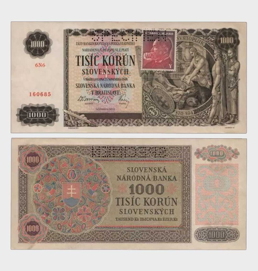 #CO9047 - Czechoslovakia 1940 (1945) - 1000 Korun - SPECIMEN - Image 1