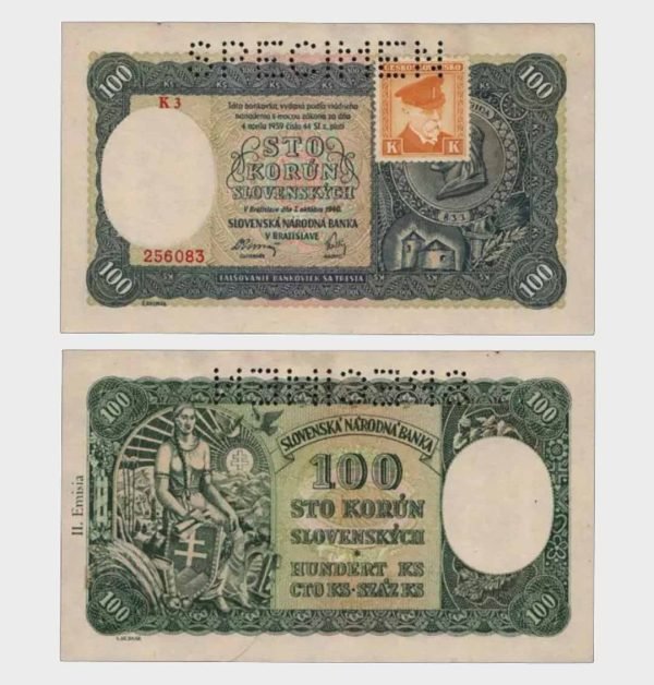 1940 (1945) - 100 Korun - SPECIMEN