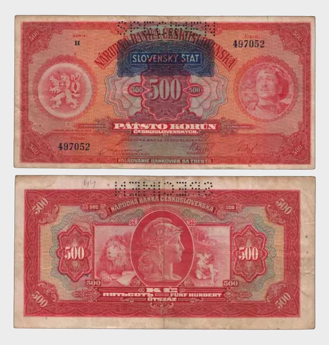 #CO9086 - Slovak State 1929 (1939) - 500 Korun - SPECIMEN - Image 1