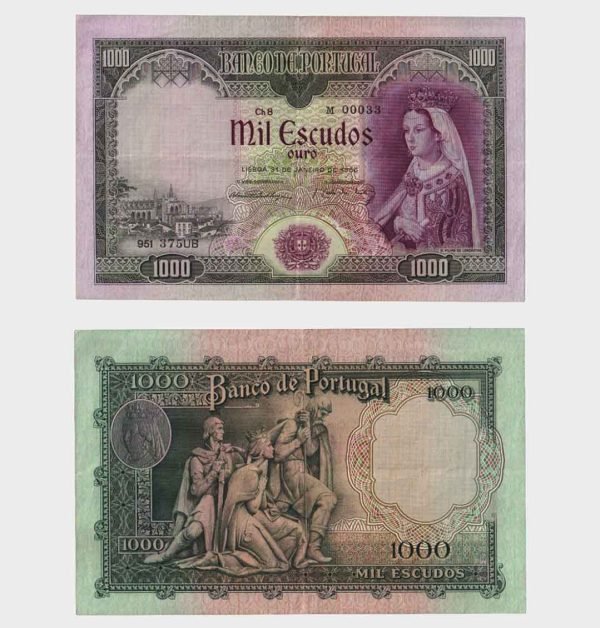 1956 - 1000 Escudos - Ch.8 - S/N : ...33