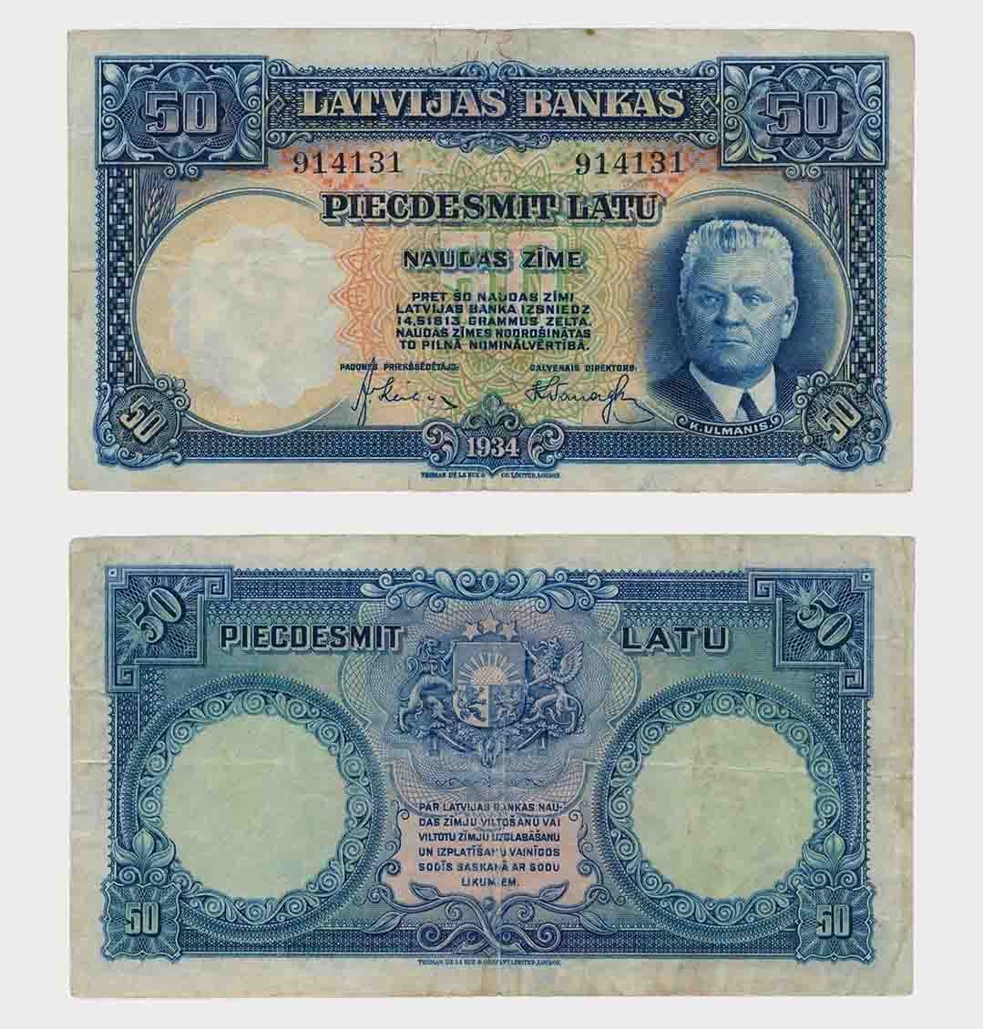 #RS2311 - Latvia 1934 - 50 Latu - Image 1