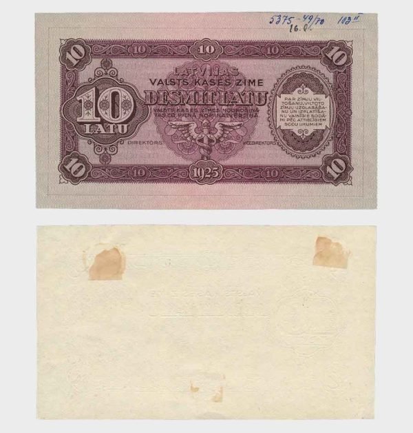1925 - 10 Latu - PROOF