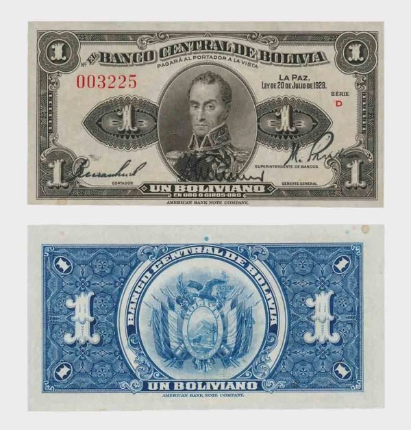 1928 - 1 Boliviano