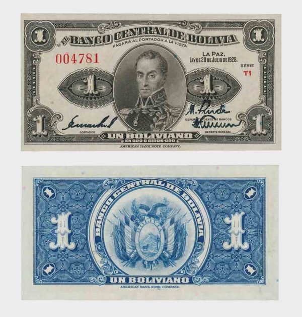 1928 - 1 Boliviano