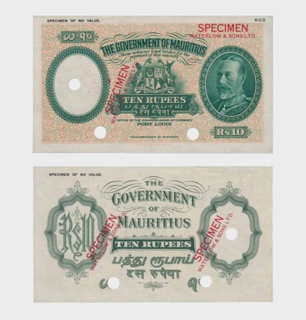 1930 - 10 Rupees - SPECIMEN