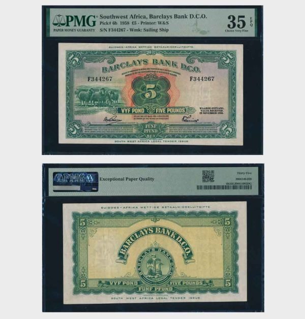1958 - 5 Pound - PMG