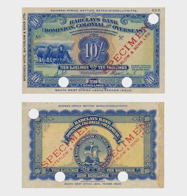1931 - 10 Shilling - SPECIMEN