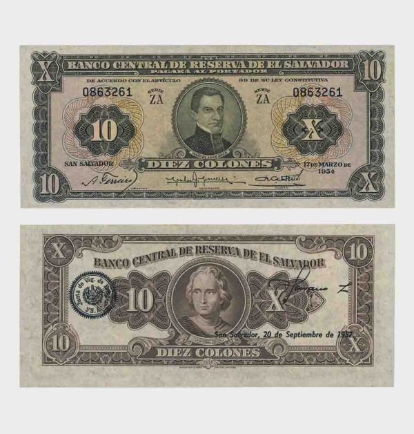 1954 - 10 Colones