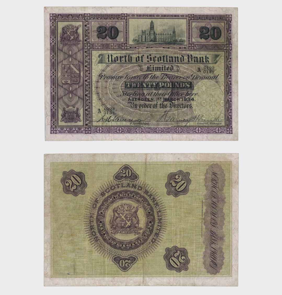 #RS2682 - Scotland 1934 - 20 Pounds - Image 1
