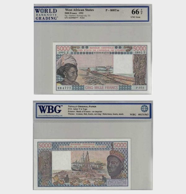 1992 - 5000 Francs - WBG