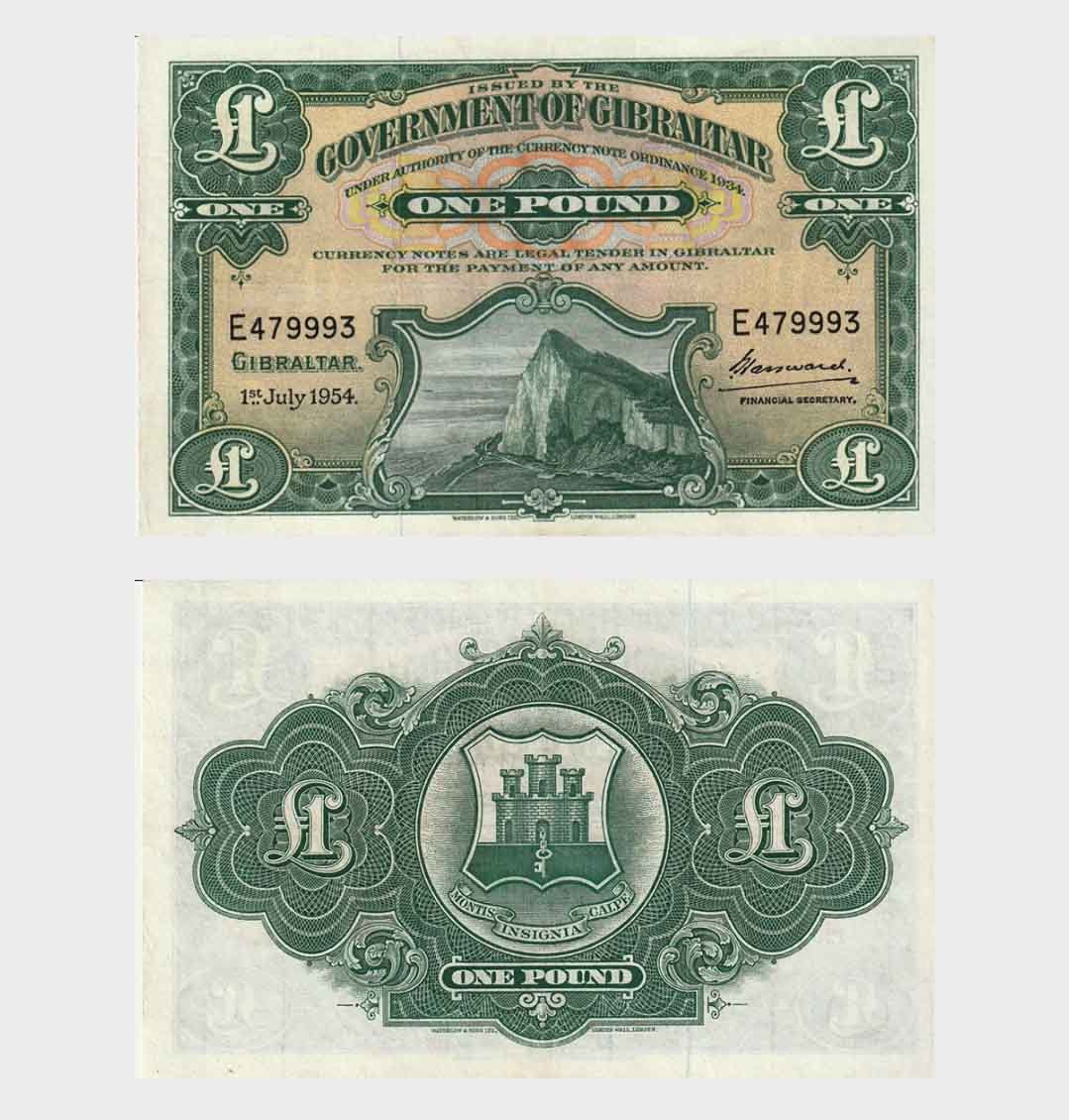 #NH428 - Gibraltar 1954 - 1 Pound - Image 1