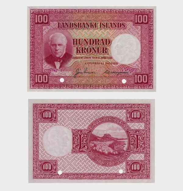 1928 - 100 Kronur - SPECIMEN